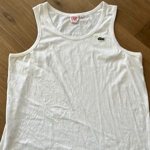 Mens white size 6 Lacoste tank top